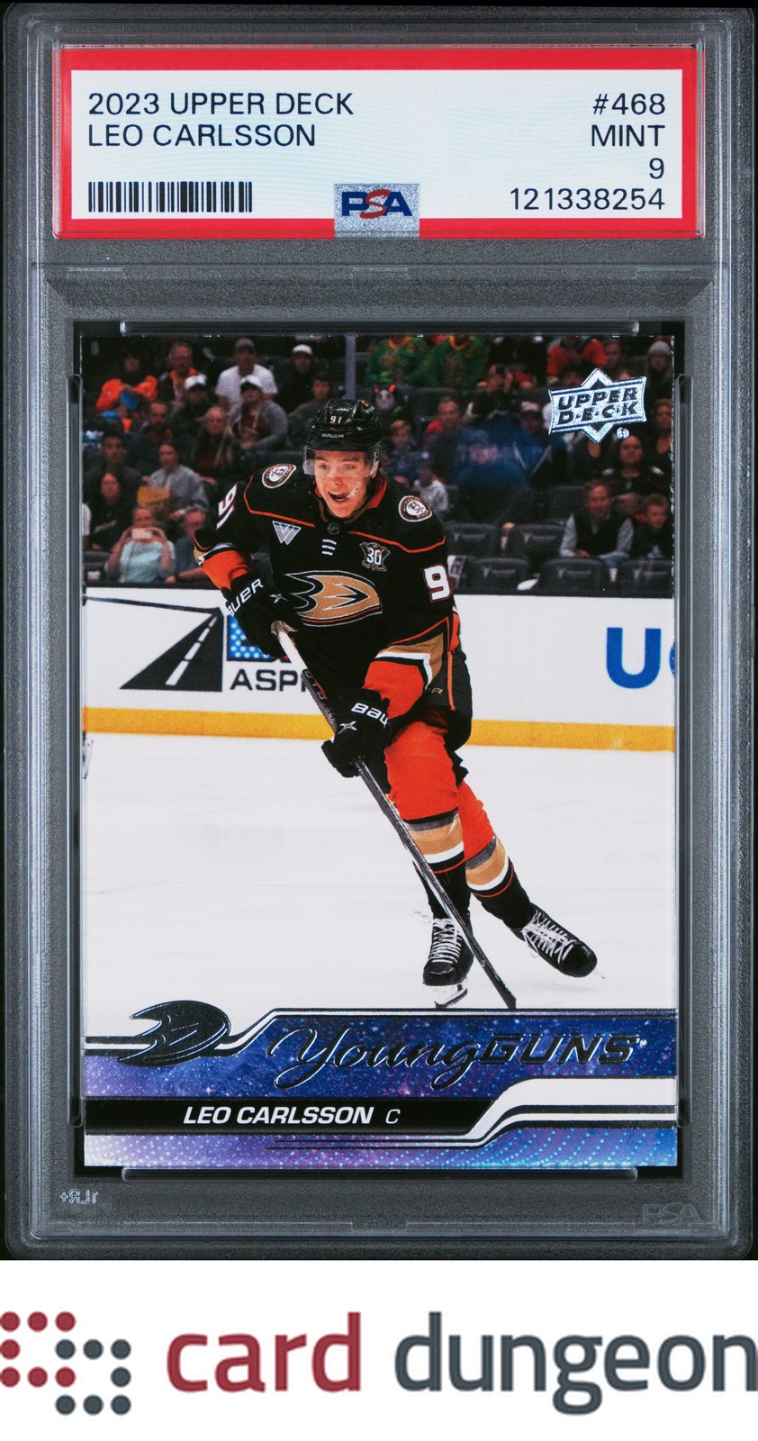 Leo Carlsson 2023 Upper Deck #468 Young Guns - 121338254 PSA 9