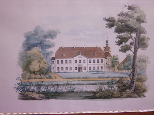 AQUARELL HANDZEICHNUNG, RITTERGUT, GUTSHAUS, ALBERT FULDA 1850 - Bild 9 von 12