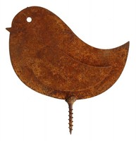 Rost Gartenfigur Vogel Zum Einschrauben Rostdeko Metall Gartendeko Edelrost Deko