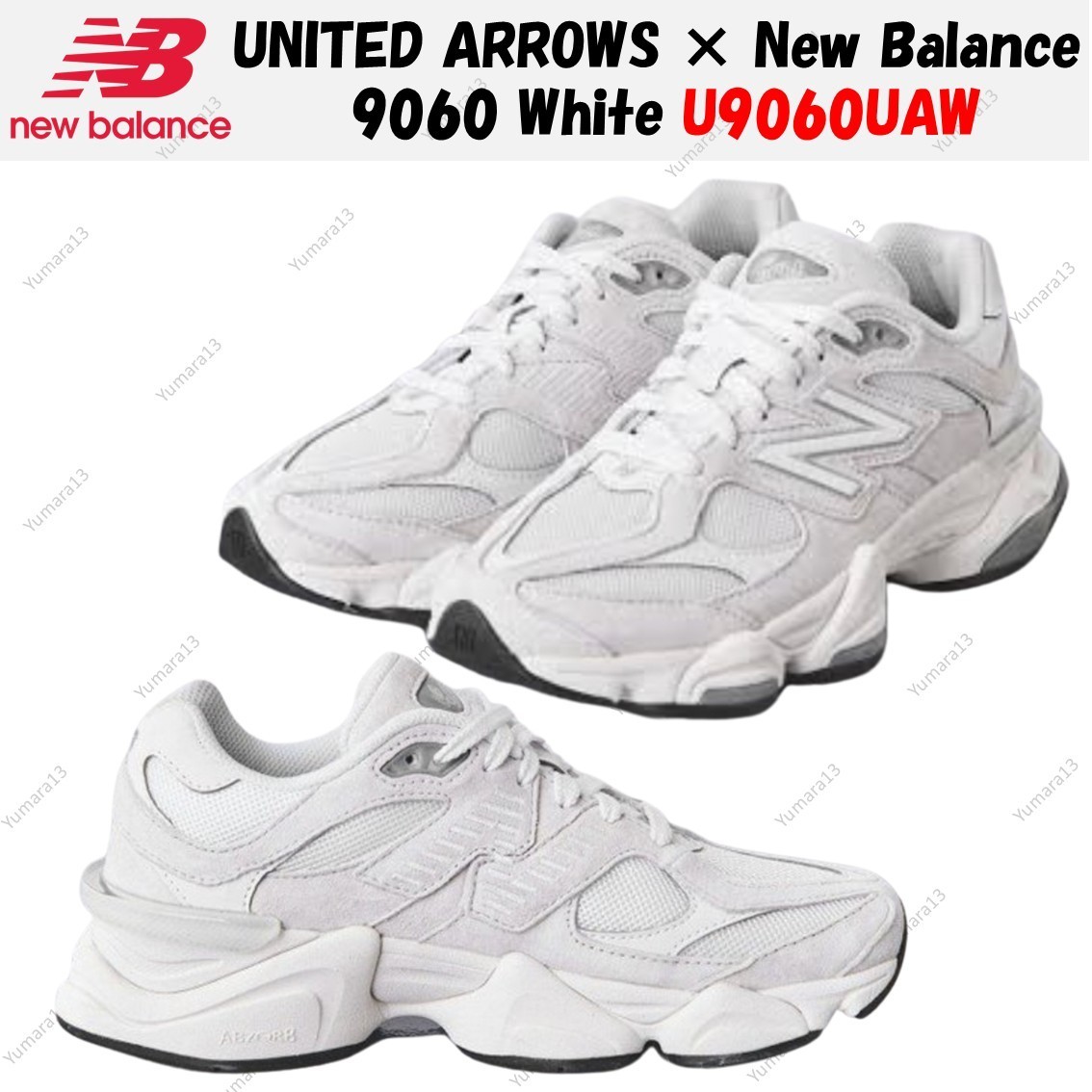 UNITED ARROWS × New Balance 9060 White U9060UAW Men's Size | eBay