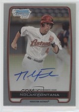 2012 Bowman Draft Chrome Picks Refractor Nolan Fontana #BCA-NF Auto 0v1