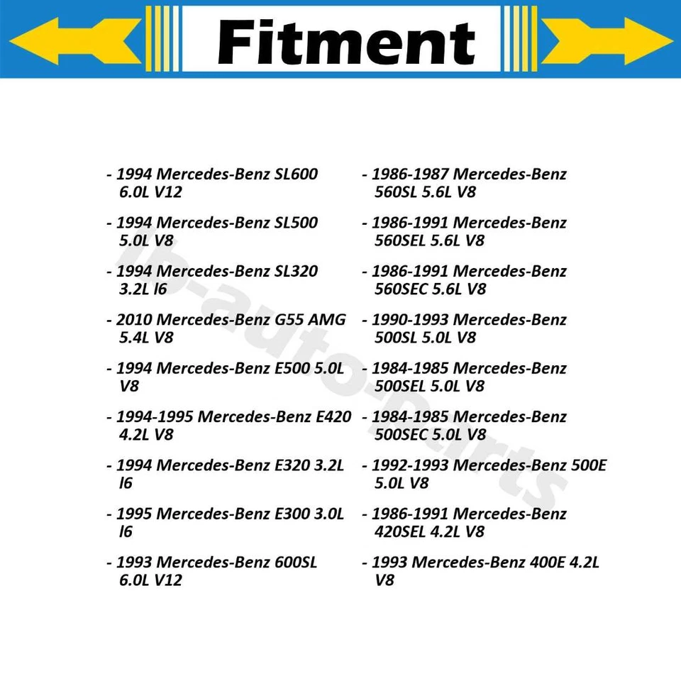 Линия переднего тормозного шланга 2x для 1990 1991 1992 1993 Mercedes-Benz 500SL 5,0 л - Изображение 2 из 4