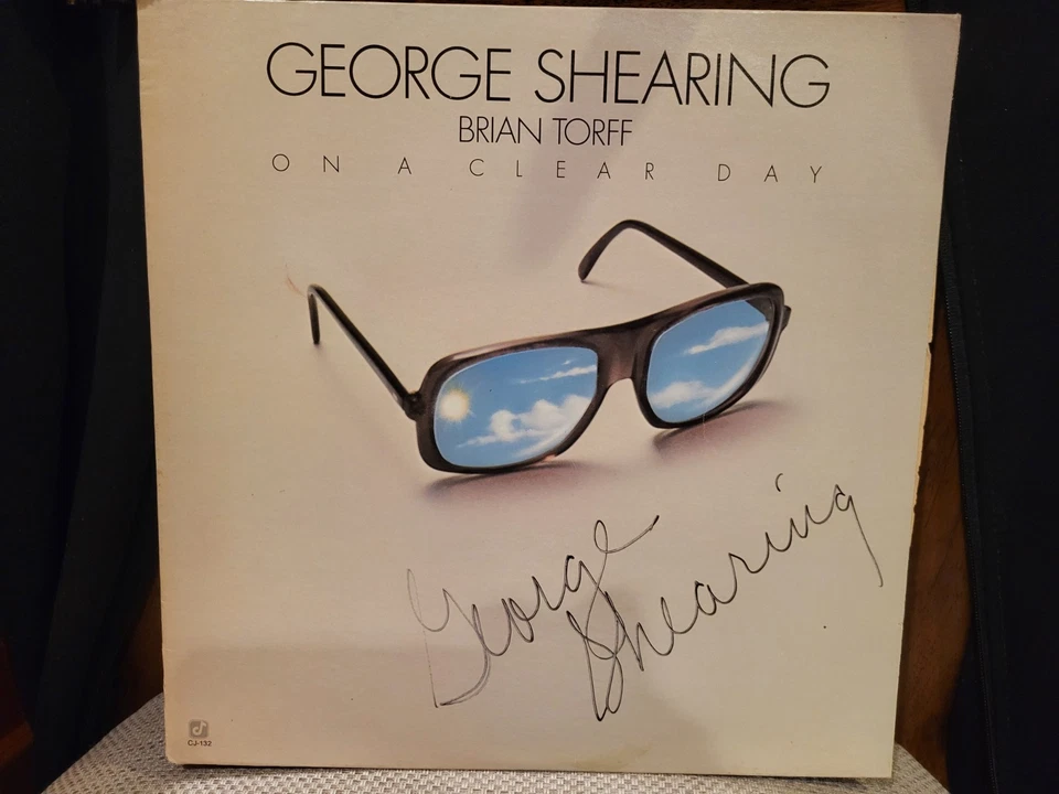 George Shearing Signed LP On a Clear Day Concord Jazz CJ‑132 1980 EX Foto 2 de 4