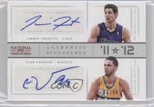 2012 Panini National Treasures 23/99 Jimmer Fredette Evan Fournier #80 Auto 0b9