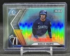 2022 Bowman Chrome Scouts Top 100 Noelvi Marte Aqua Refractor /125