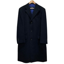 Aquascutum 100 Cashmere Chester Coat, Size 42, Black mens USED