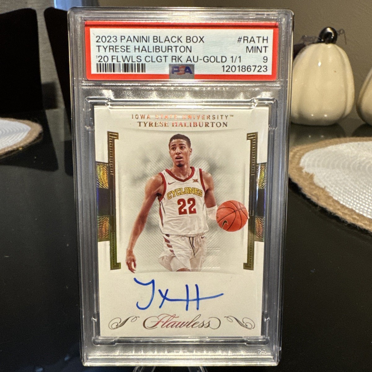 2020 21 Panini Flawless Collegiate Tyrese Haliburton RC Auto 