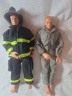 Set Of 2 Vintage 1990s Vintage 12" GI Joe Action Figures Fireman & Soldier