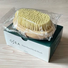 Osea Plant Based Body Brush NIB Handheld Dry Brushing Beechwood Sisal Fibers