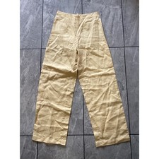 Reformation Linen Wide Leg Pants Beige High Waisted Casual Resort Size 6