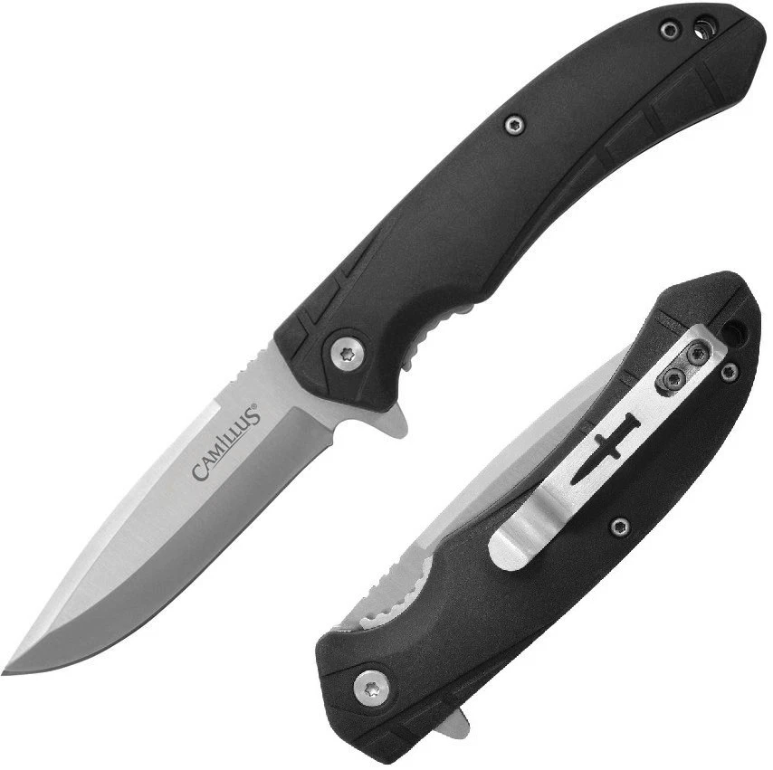 Cuchillo Plegable Asistido Camillus Griddy 3.25" 420 Hoja de Acero Goma/Mango TPR Foto 2 de 4