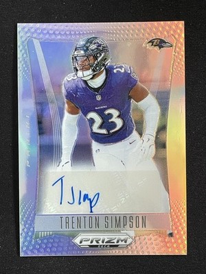 Trenton Simpson 2024 Panini Prizm Deca Football Signatures Silver Auto #S-TSN