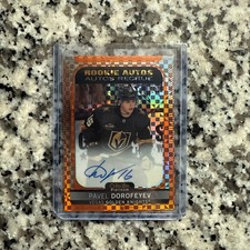 Label Doroteyev Orange Checkers Rookie Auto Platinum Rookie /15