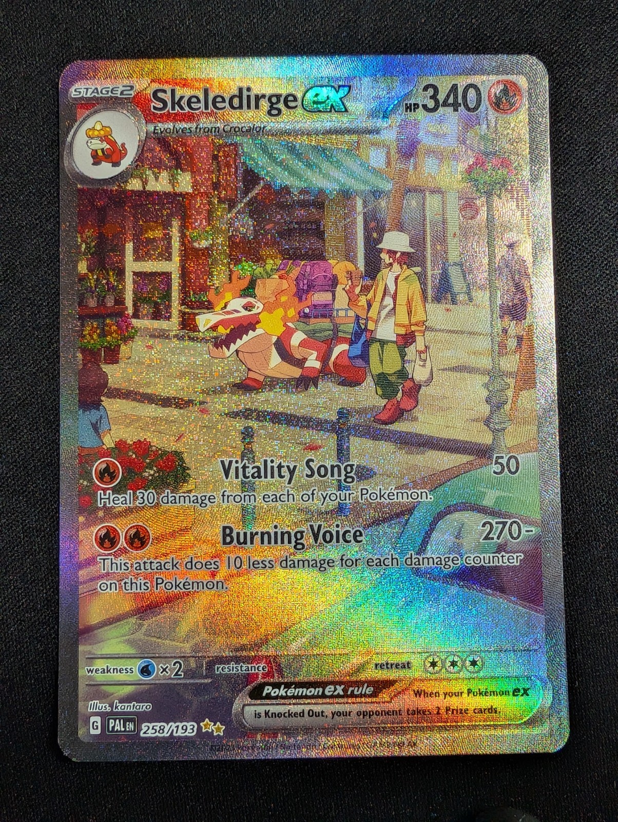 Pokemon Skeledirge ex 258/193 SIR Sv02: Paldea Evolved NM