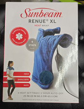 *NEW* Sunbeam Renue XL Heat Wrap - Lakeshore Blue (887-583) *SEALED*NIB*