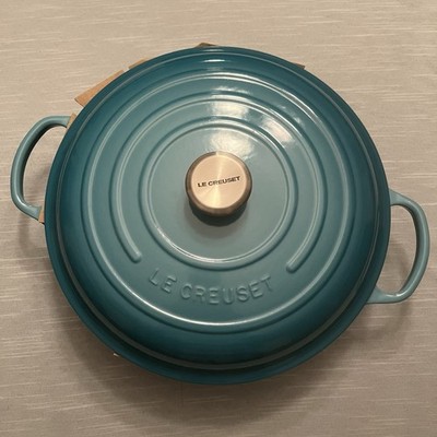 Le Creuset Caribbean 5 Qt 32cm 4.7 L Cast Iron Signature Braiser - BRAND NEW!