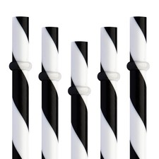 Dakoufish 12 Piece 9 Inch Reusable Plastic Thick 9 Pack of 12 , Black