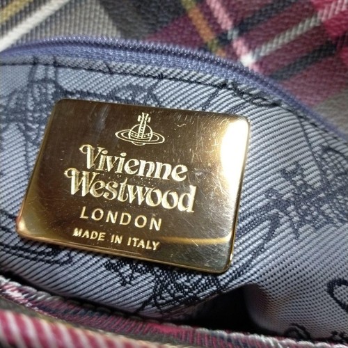 VIVIENNE WESTWOOD Yasmine Tartan Check Hand Bag White×Red×Green Made in Italy - Bild 7 von 24