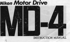 Nikon Motor Drive MD-4 Instruction Manual