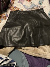 Hollister Faux Leather Mini Skirt Size Large