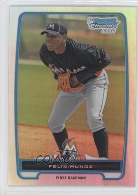 2012 Bowman Chrome Prospects Refractor Felix Munoz #BCP192 0m8