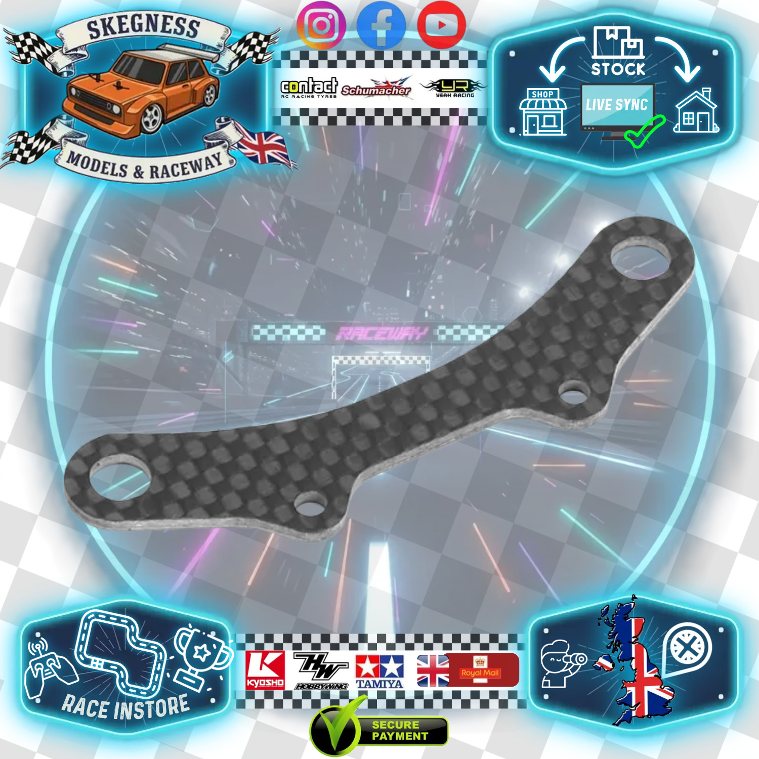 Carten / LOUISE - M210 MTC - (Hop-up) Bumper Top Plate Carbon Fibre (Sedan) NBA2