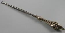 Silber Schn&uuml;rhaken Nadel England Birmingham Crisford & Norris 1910 Schuhe