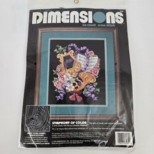 Dimensions No Count Cross Stitch Kit Symphony of Color 3989, Vintage NOS 1994