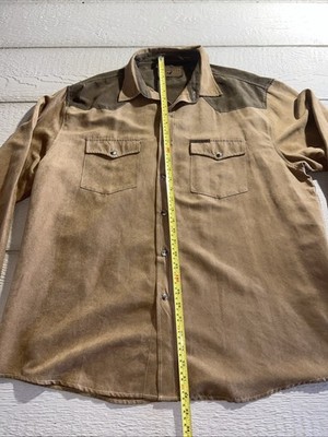 North River Outfitters Cowboy Men's Long Sleeve Button Down Shirt Brown, Size XL