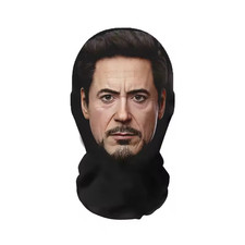 3D Printed Tony Stark Mask Elastic Mesh Full Face Cosplay Superhero Balaclava