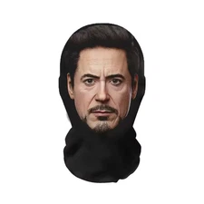 3D Printed Tony Stark Mask Elastic Mesh Full Face Cosplay Superhero Balaclava