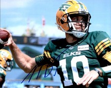 McLeod Bethel-Thompson Signed 8x10 Photo Cfl Football Edmonton Elks