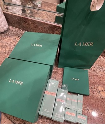 LA MER Skin Care Set Face, Mist & Eye Concentrate Soft Cream *EMPTY BOXES/BAG