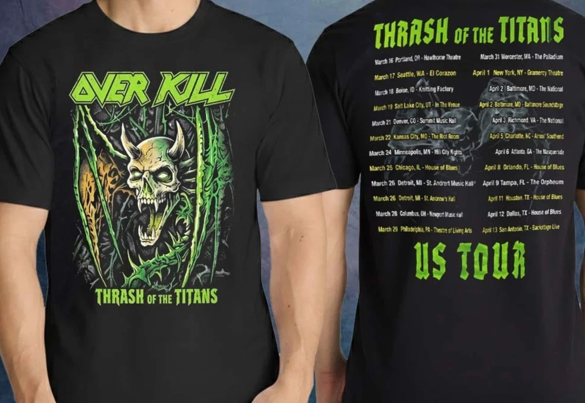Overkill Tour Shirt Indiana Men's Vintage T-Shirts for sale | eBay