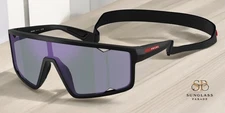PRADA LINEA ROSSA PS A03S 1BO10J Mt Black Dk Blue Mir Violet 41 Men's Sunglasses