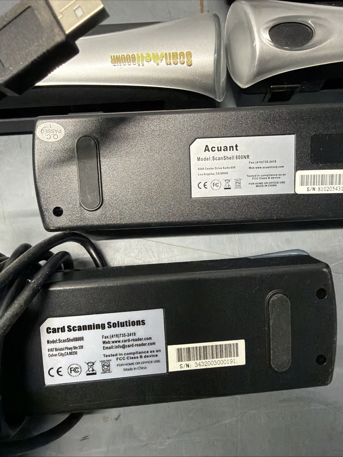 Lot of 5 ScanShell 800NR Card Scanner USB | eBay