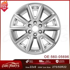 22 New Single Chrome Wheel For 15-20 Chevy Silverado 1500 Suburban Tahoe 5696 22 New Single Chrome Wheel For 15-20 Chevy Silverado 1500 Suburban Tahoe 5696