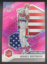 2020 Panini Mosaic Russell Westbrook #253 Fast Break Pink /20 National Pride