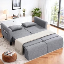 2Types Wide Loveseat Sleeper Sofa, 6-in-1 Convertible Sofa Bed,Pull Out Couch  