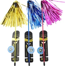 Cat Toys Interactive Teaser Wand Toy with Tassels Worms Catcher for Cats