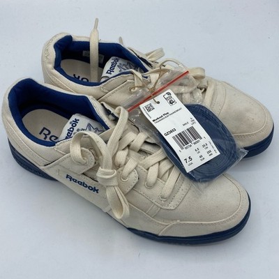 Mens Reebok Workout Plus Gz3653 chalk/chalk/batik blue Shoes Size 7.5 New