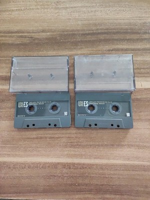 2 x SONY UX-ES 90 Cassette,IEC II/High Position, Bespielt Ohne Cover 