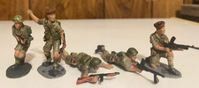 1/32 scale WWII British 8th army soldiers in desert North Africa uniforms.