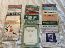 Lot of 17 Vintage Sheet Music 1900's Christmas Irish Songs Irving Berlin Musical