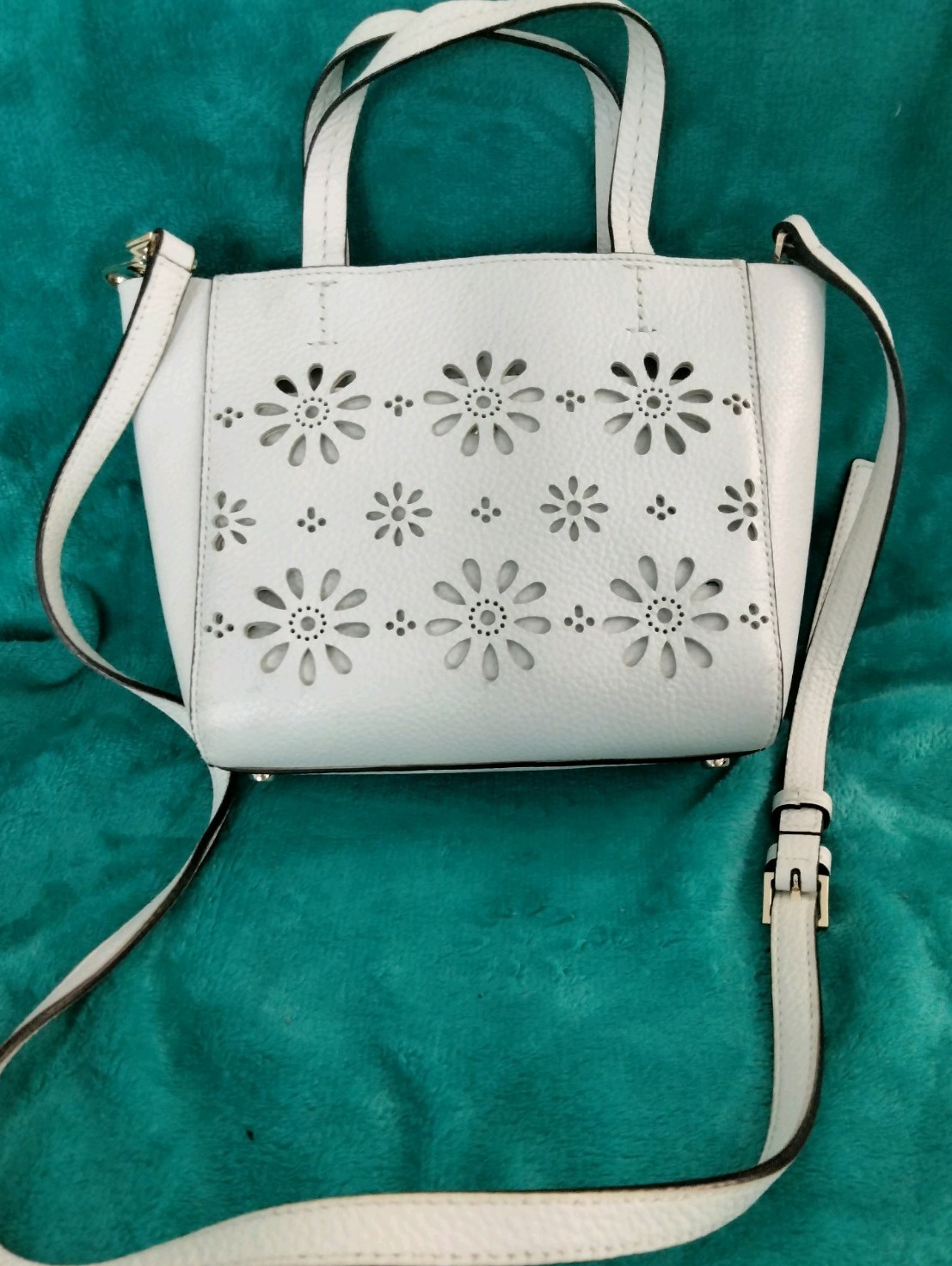 Kate Spade New York Leather Floral Eyelet Handbag thumbnail 2