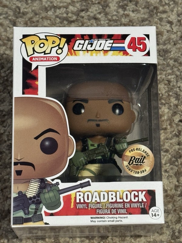 Funko Pop! G.I. Joe ~ Roadblock #45 ~ Bait Exclusive With Protector