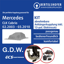 Für MERCEDES CLK Cabrio Typ A209 02.2003-03.2010 AHK abn. +13pol spez E-Satz TOP