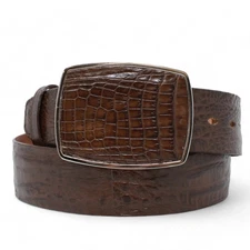 Los altos Men's Genuine Caiman Belly Cowboy Western Belt Handmade