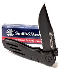 Smith & Wesson Extreme Ops Clip Point Linerlock Tactical Pocket Knife EDC SWA24S