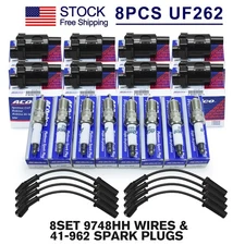 8P Ignition Coil+Spark Plug+Wires For Chevrolet GM 5.3L 6.0L 4.8L BSC1251 UF262@